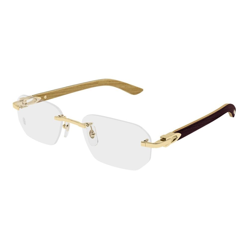Cartier CT0583o-002 Eyeglasses Gold Burgundy Metal